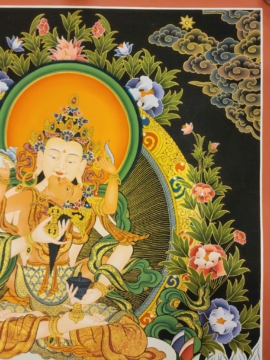 Vajrasattva Shakti Thangka with Nagarjuna