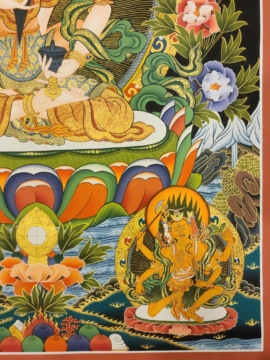 Vajrasattva Shakti Thangka with Nagarjuna