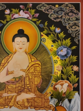 Vairochana Buddha Thangka on Cotton Canvas