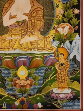 Vairochana Buddha Thangka on Cotton Canvas