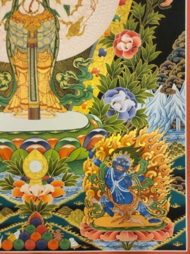 Sahasrabhuja Avalokitesvara Thangka on Cotton Canvas