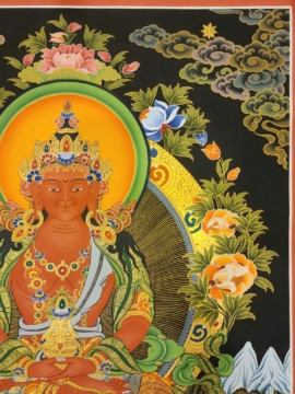 Aparimita Thangka of Namgyalma & White Tara