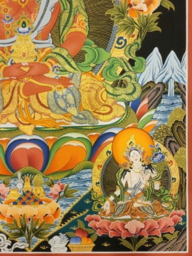 Aparimita Thangka of Namgyalma & White Tara