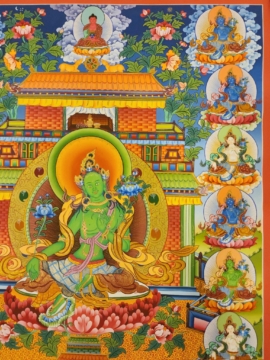 21 Tara Thangka on Cotton Canvas