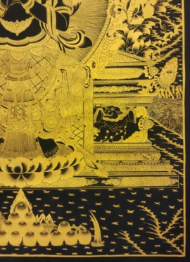 Maitreya Buddha Thangka on Cotton Canvas