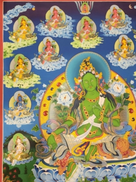 21 Tara Thangka on Cotton Canvas