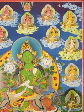 21 Tara Thangka on Cotton Canvas