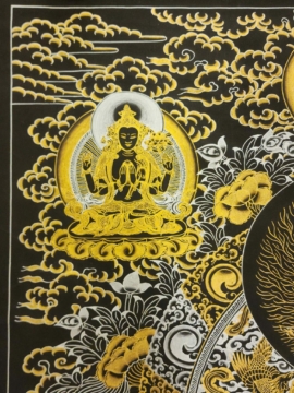 Tibetan White Tara Thangka on Cotton Canvas