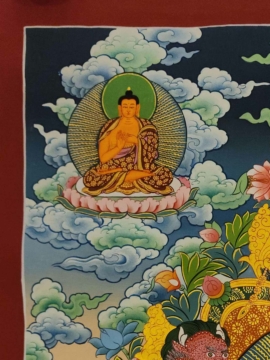 White Tara Thangka on Cotton Canvas