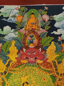White Tara Thangka on Cotton Canvas