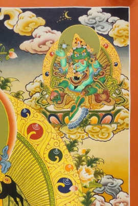 Pancha Jambhala Thangka on Cotton Canvas