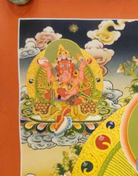 Pancha Jambhala Thangka on Cotton Canvas