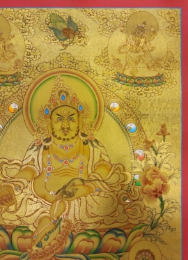 Five Jambhala Thangka &ndash; Cotton Canvas Painting