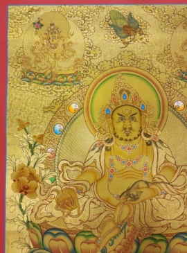 Five Jambhala Thangka &ndash; Cotton Canvas Painting