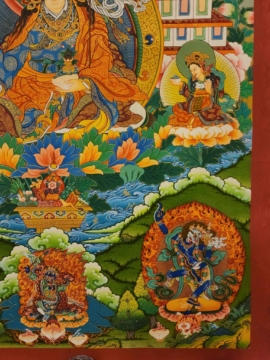 Tibetan Thangka of Padmasambhava on Cotton Canvas