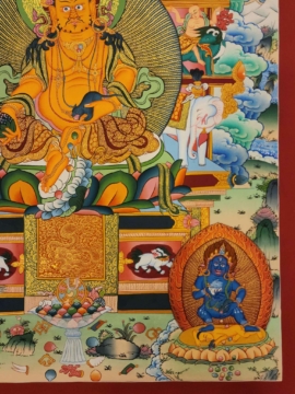 Pancha Jambhala Thangka on Cotton Canvas
