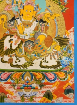 Jambhala Namtose Thangka on Cotton Canvas