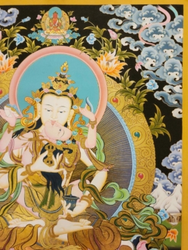 Vajrasattva and Shakti Yab-Yum Thangka