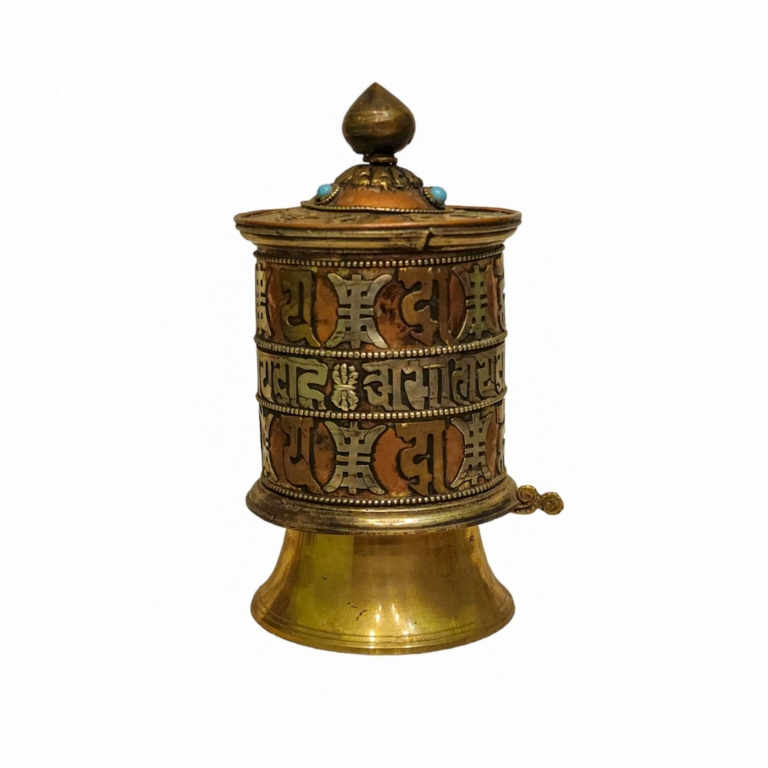 Brass Prayer Wheel for Meditation Practice