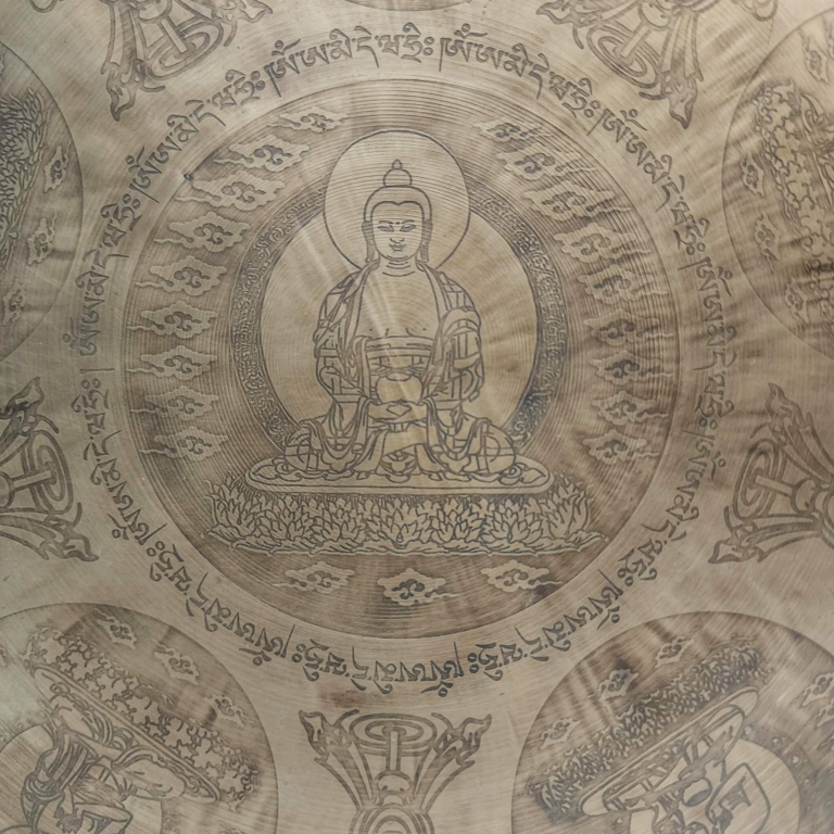 Gong de bronce tibetano para la sanación profunda del sonido - 30 cm