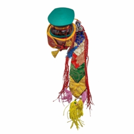 Tibetan Chod Damaru &ndash; Wooden and Leather Drum
