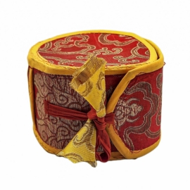 Tibetan Chod Damaru &ndash; Wooden and Leather Drum
