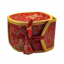 Tibetan Chod Damaru &ndash; Wooden and Leather Drum