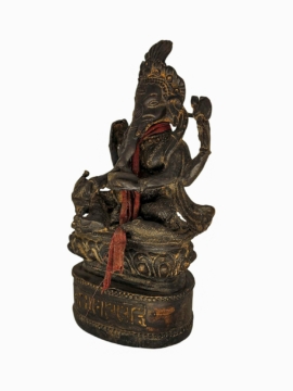 Traditional Ganapati copper statue