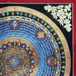 Om Mani Padme Hum Mantra Mandala Thangka