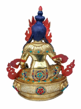 Yellow Jambhala Statue &ndash; Copper with Gold Plating