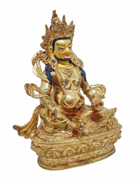 Gold-Plated Yellow Jambhala Statue &ndash; A Symbol of Abundance and Prosperity