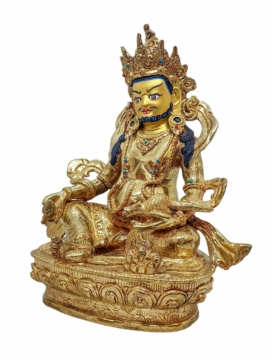 Gold-Plated Yellow Jambhala Statue &ndash; A Symbol of Abundance and Prosperity