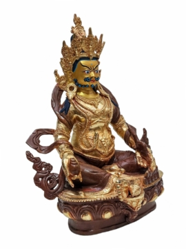 Yellow Jambhala Statue &ndash; Copper with Gold Plating