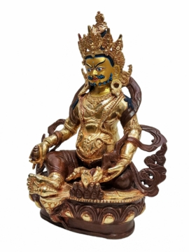 Yellow Jambhala Statue &ndash; Copper with Gold Plating