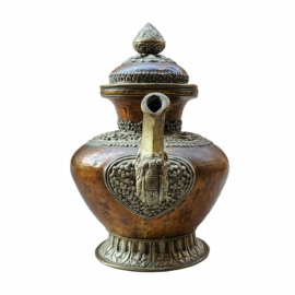 Copper and White Metal Tibetan Water Pot