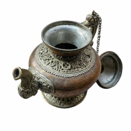 Copper and White Metal Tibetan Water Pot