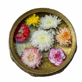 Handmade Brass Flower Vase &ndash; Vajrayana Design