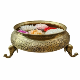 Brass Flower Vase &ndash; Tibetan Craftsmanship