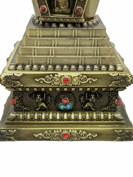Sculpture en pierre stupa du Vajrayana