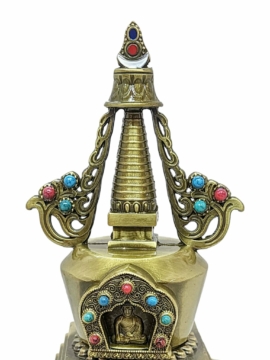 Sculpture en pierre stupa du Vajrayana