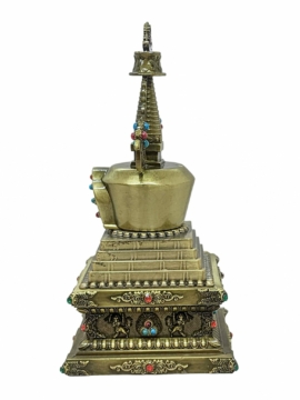 Sculpture en pierre stupa du Vajrayana