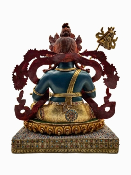 Partly Gold Plated Singha Kuber Jambhala Statue