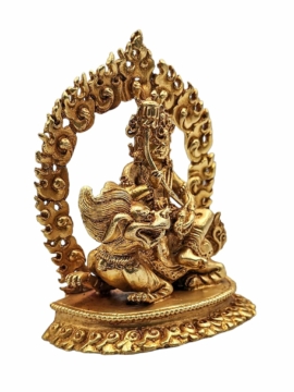 Jambhala Namtose Copper Miniature Statue &ndash; 9 cm of Prosperity and Compassion