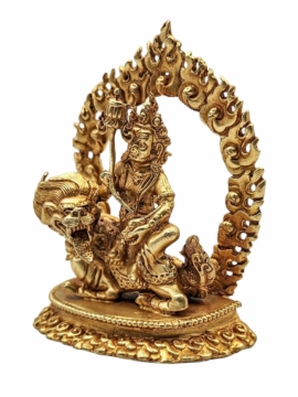 Jambhala Namtose Copper Miniature Statue &ndash; 9 cm of Prosperity and Compassion
