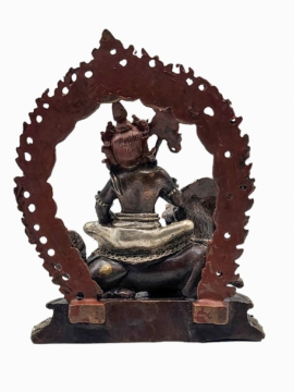 Namtose Vaisravana Lion Jambhala Buddhist Statue &ndash; Handcrafted Copper Masterpiece