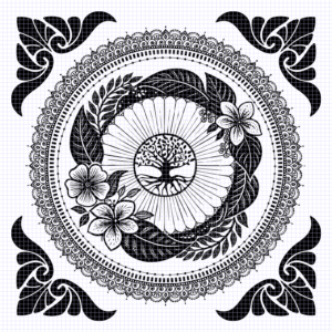 Bodhi Tree Mandala Coloring – #1