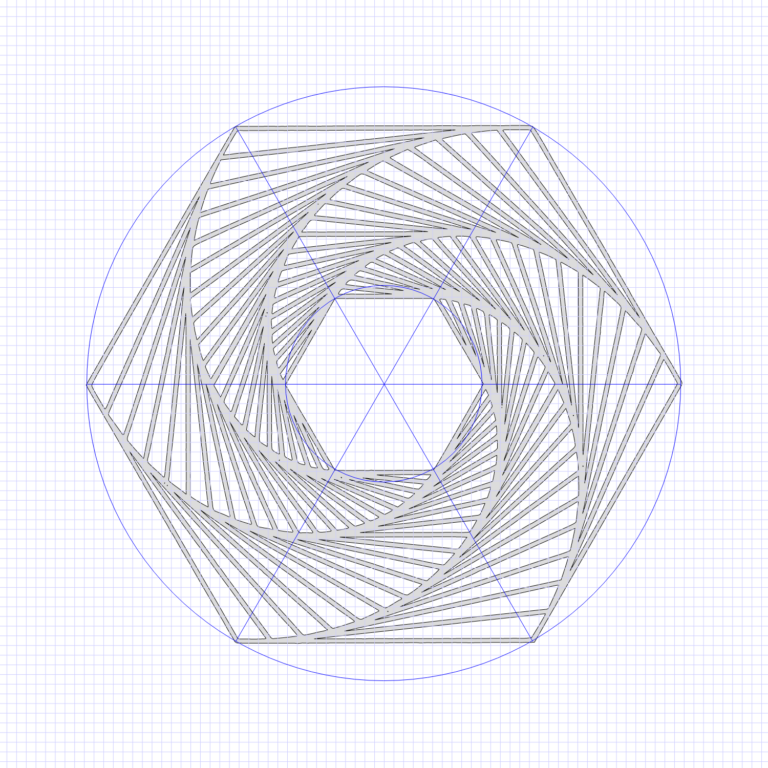 Spiral Hexagon - #1