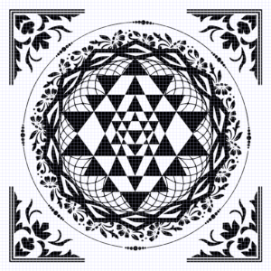 Sri Yantra Coloring Page – #1