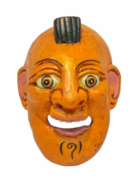 Colgante de pared de máscara de madera del Vajrayana