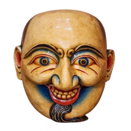 Máscara de Madera del Joker, Colgante de Pared de Nepal